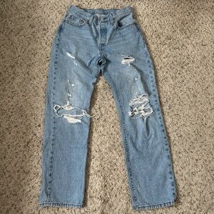 Levi’s 501 Distressed Denim Jeans